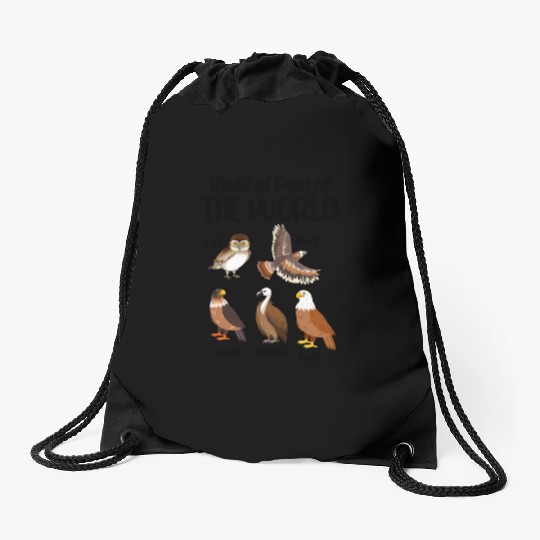 Birds of Prey Of The World Drawstring Bags
