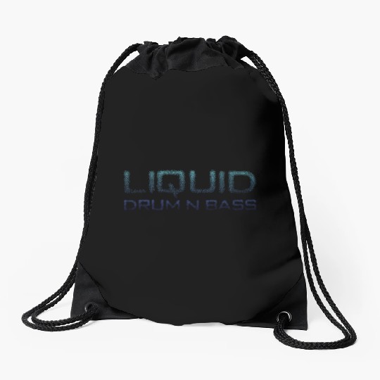 Liquid Drum N Bass Blue DNB Version Drawstring Bags