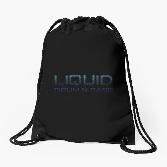 Liquid Drum N Bass Blue DNB Version Drawstring Bags
