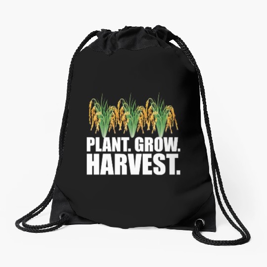 Rice Farmer - Plant Grow Harvest Drawstring Bags