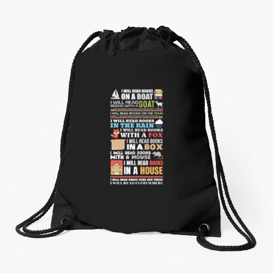 Reading Library Literature Read Books Lover Reader Drawstring Bags