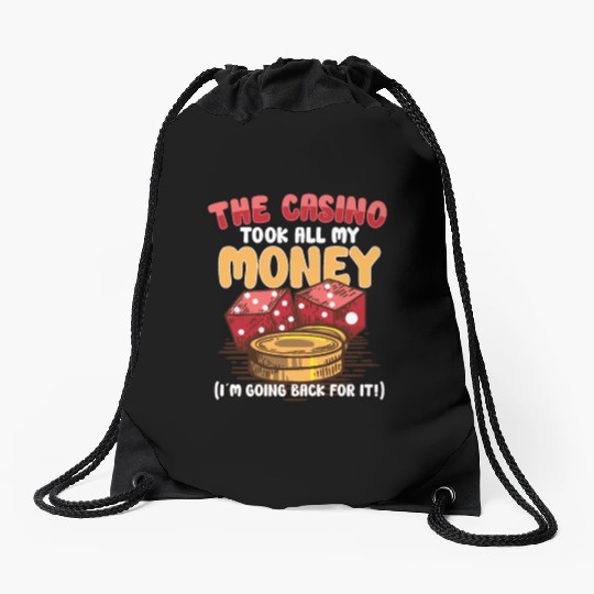 Poker Casino Poker Player Gambling Roulette Gift Drawstring Bags