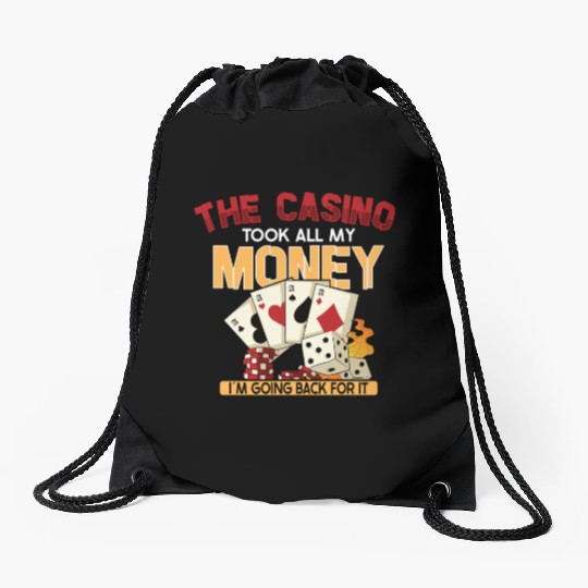 Poker Casino Poker Player Gambling Roulette Gift Drawstring Bags