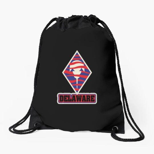 US States DELAWARE Drawstring Bags