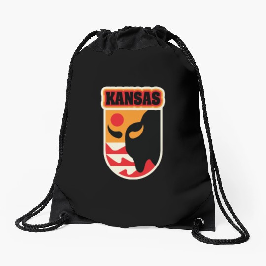 US States KANSAS Drawstring Bags