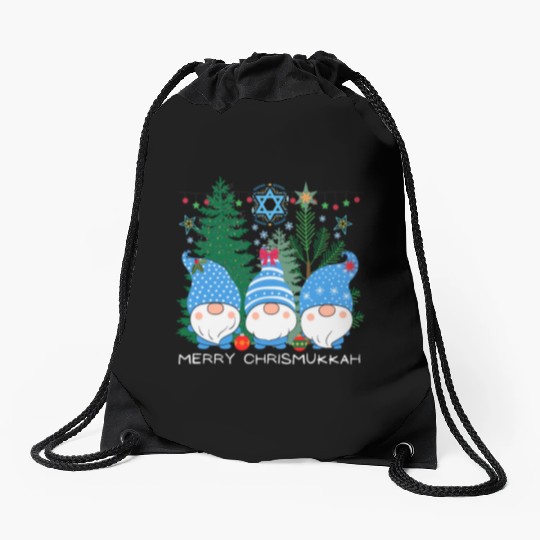 Merry Christmukkah, Jewish Christmas Drawstring Bags