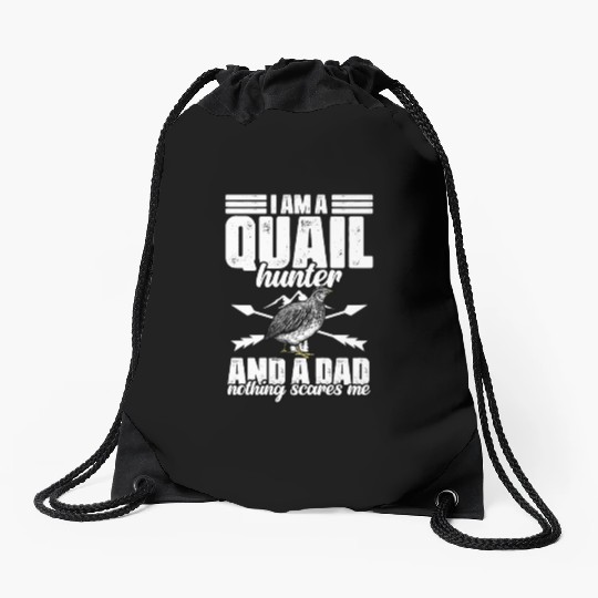 Funny Quail Hunting Hobby Northern Bobwhite Quail Drawstring Bags