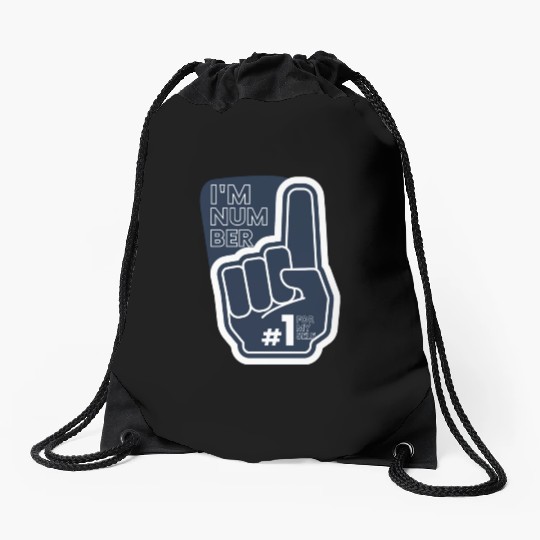 I'm number 1 affirmation Drawstring Bags