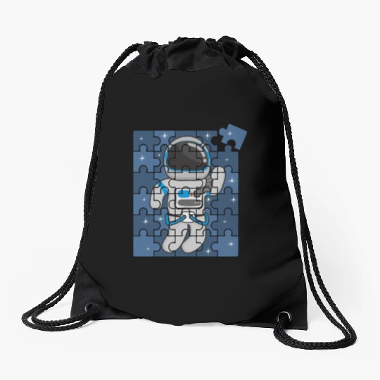 Autism Spaceman Astro Cosmo Space Lover Autism Awa Drawstring Bags