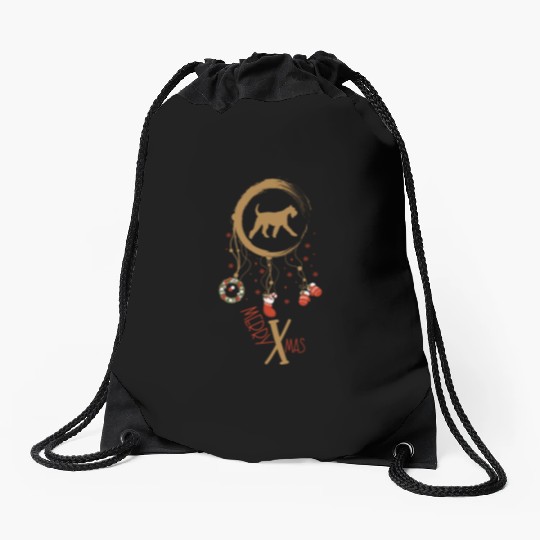 dog dreamcatcher Christmas Giant Schnauzer Drawstring Bags