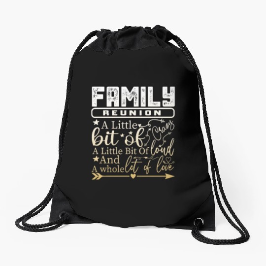 Family Reunion A Little Bit Of Crazy Drawstring Bags