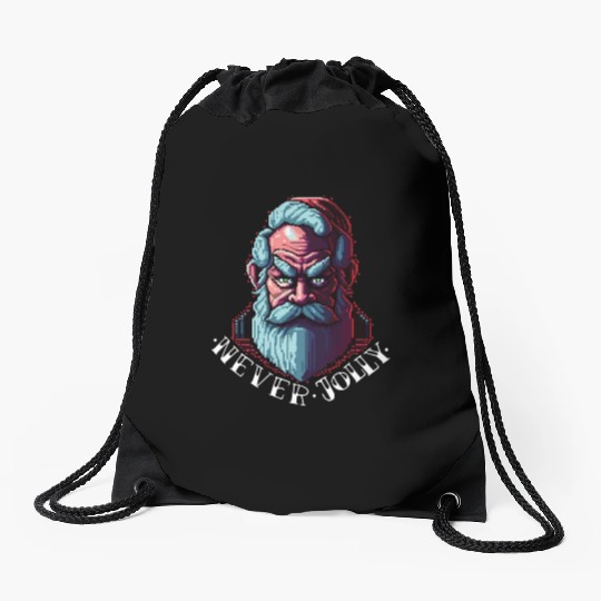 Grumpy Santa Drawstring Bags