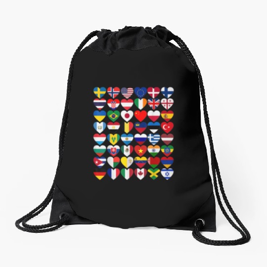 Flags of the Countries of the World International Drawstring Bags