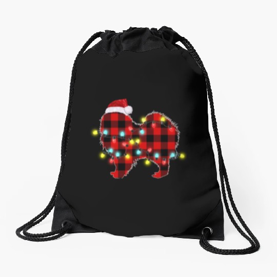 Pomeranian Christmas Dog Lover Pajamas Drawstring Bags