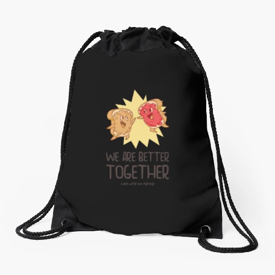 Siblings Peanut Butter Jelly Toast Big Brother Drawstring Bags