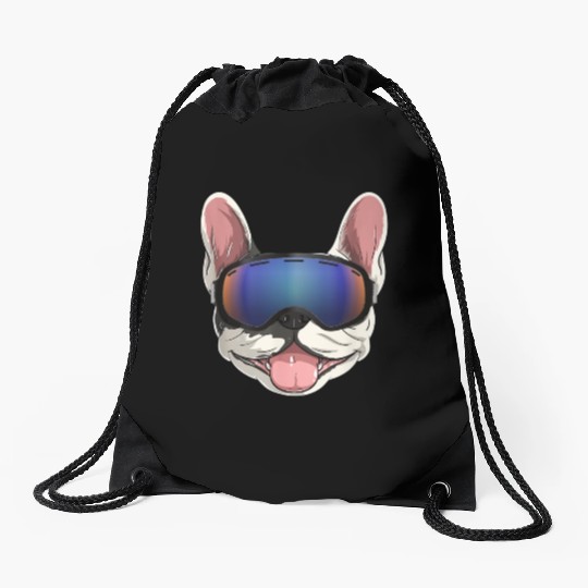 PUG GOGGLES Drawstring Bags