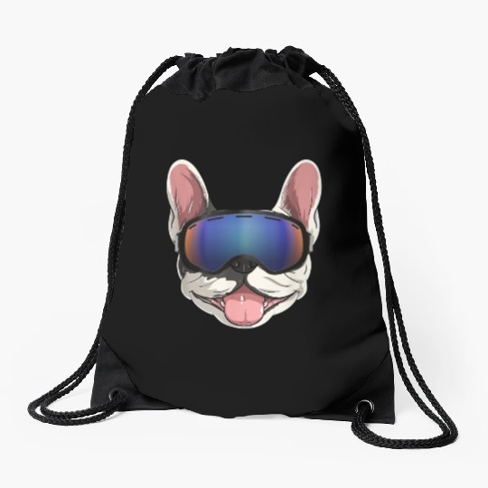 PUG GOGGLES Drawstring Bags