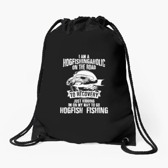 Hog Fish Merch Funny Great Fishermen Drawstring Bags