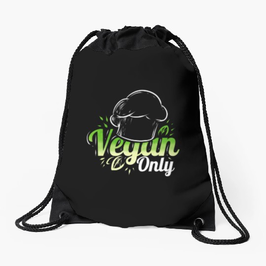 Chefs Hat Cooking Only Veggies For Vegetarian And Drawstring Bags