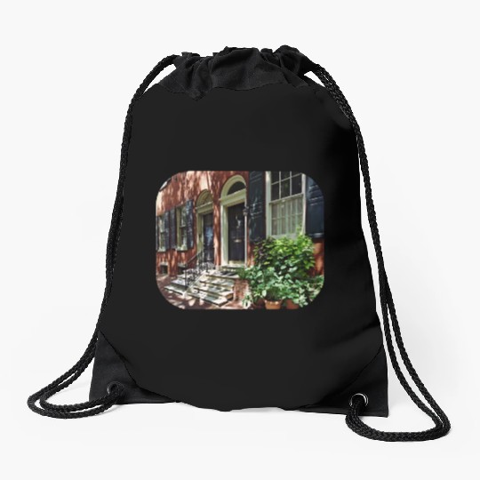 Philadelphia PA - Street in Society Hill Drawstring Bags