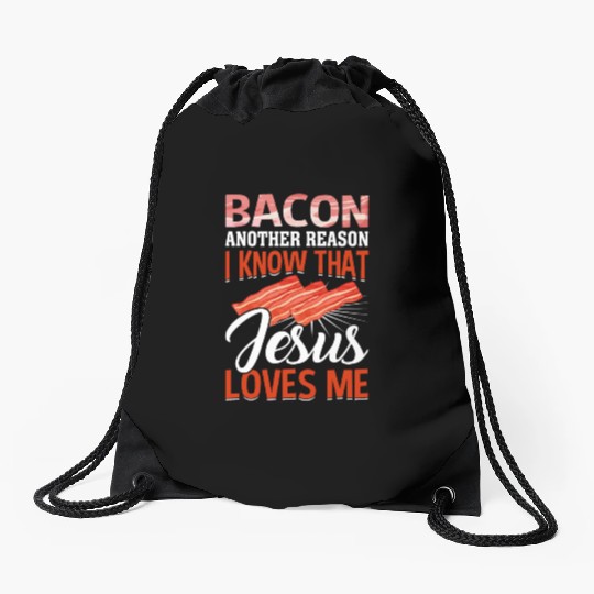 Bacon Lover Funny Bacon Famous Food Keto Diet Drawstring Bags