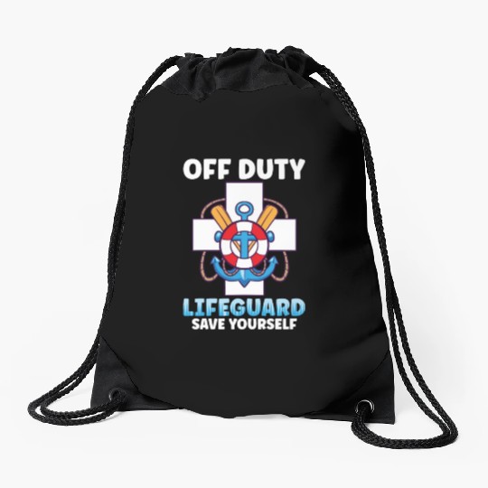 Swimmer Scuba Diving Lifeguard Water Sport Drawstring Bags