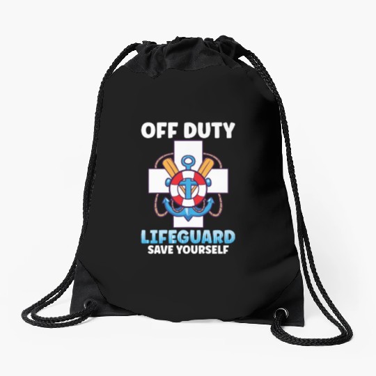 Swimmer Scuba Diving Lifeguard Water Sport Drawstring Bags
