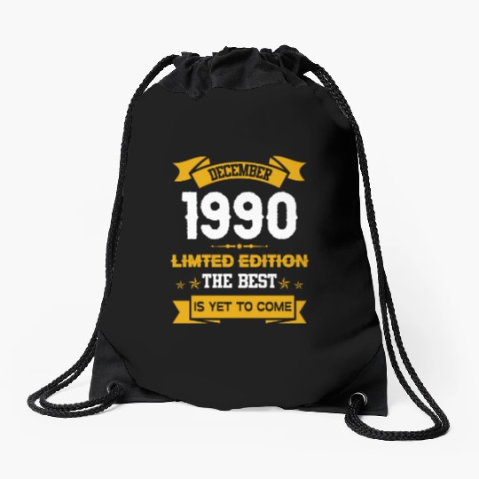 December 1990 Birthday Surprise Drawstring Bags
