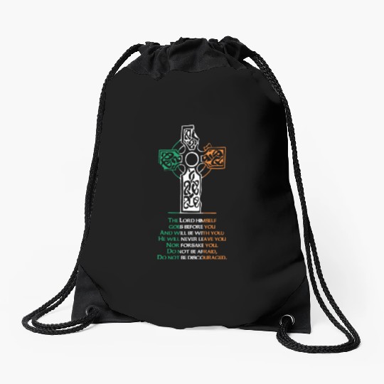 Celtic cross Drawstring Bags