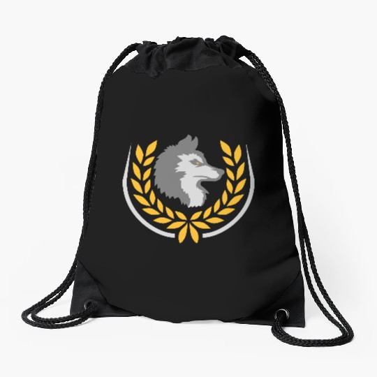Laurel Wreath Bad Wolf Drawstring Bags