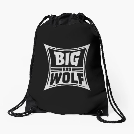 big bad wolf quote Drawstring Bags