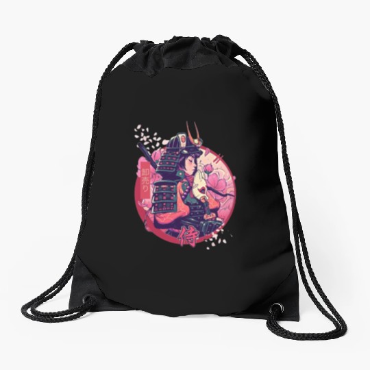 anime samurai Drawstring Bags