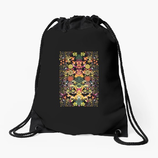 BLACK LIGHT JUNGLE OF JOY 7 Fitted V Neck Drawstring Bags