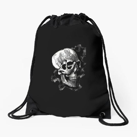 Fancy Pirate Skull Drawstring Bags