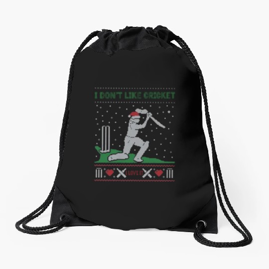 Cricket Is My Love:I Don’t Like Cricket I Love It Drawstring Bags
