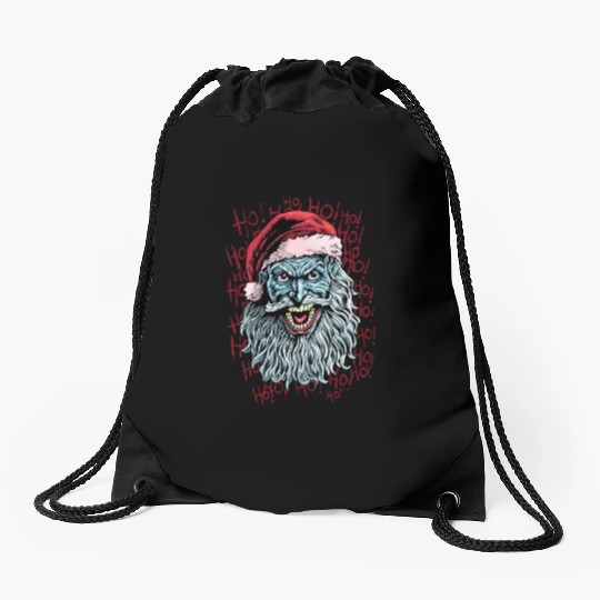 bad santa Drawstring Bags