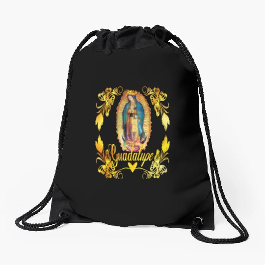 Our Lady Guadalupe Virgin Mary Catholic Decor Drawstring Bags