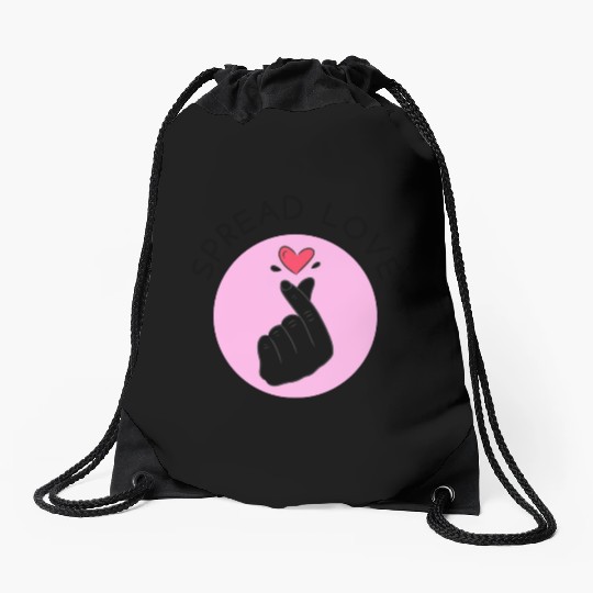 Korean heart symbol - Spread Love Intention Series Drawstring Bags