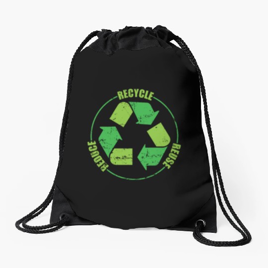 Recycle Nature Environment Planet Earth Drawstring Bags