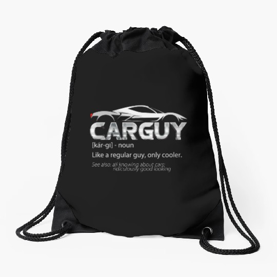 Car Guy Sport Car Lover Funny Car Mechanic Drawstring Bags