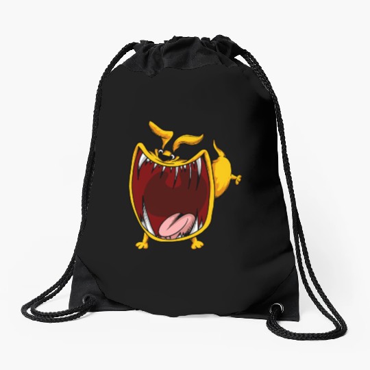 Scary Big Mouth Dog Owners Pet Lover Gift Ideas Drawstring Bags