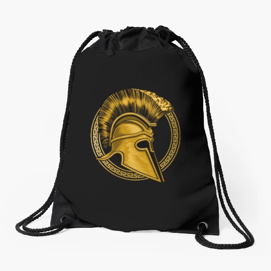 Gold Gladiator Sparta Greek Gym Workout Drawstring Bags