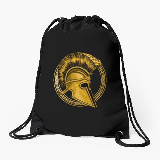 Gold Gladiator Sparta Greek Gym Workout Drawstring Bags