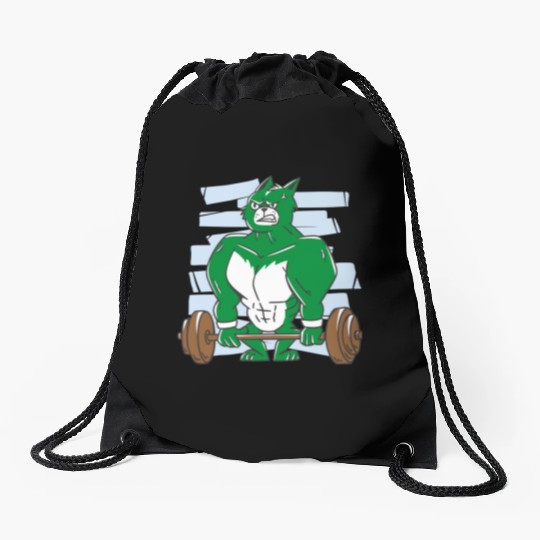Pumping hulk. Gym Drawstring Bags