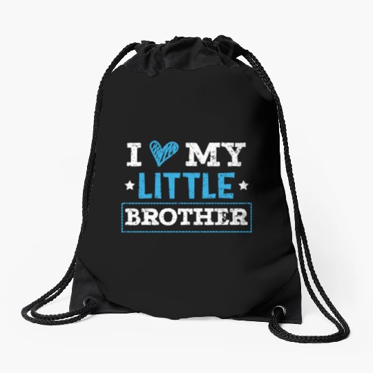 I Love My Little Brother Best Bro Ever Brotherhood Drawstring Bags