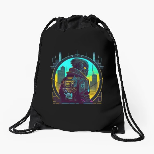 Sci-fi character Drawstring Bags