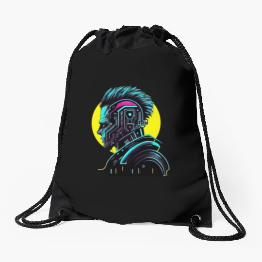 Sci-fi character Drawstring Bags