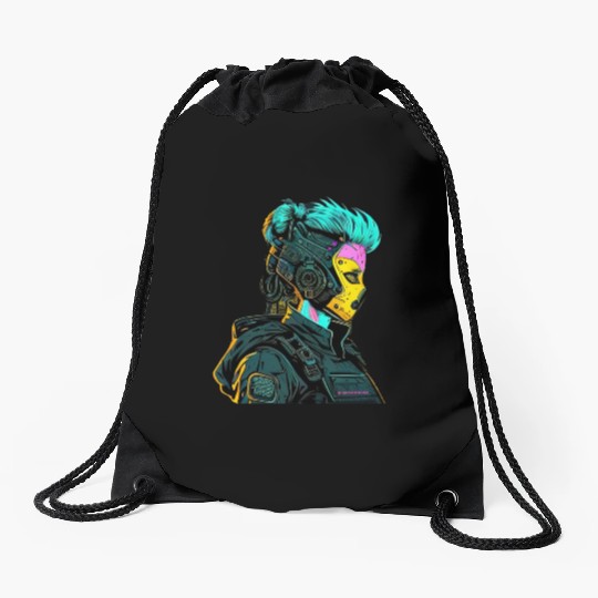 Sci-fi character Drawstring Bags