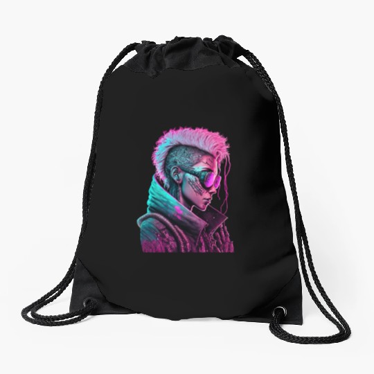 Sci-Fi character Drawstring Bags
