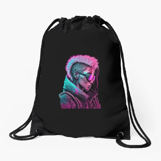 Sci-Fi character Drawstring Bags